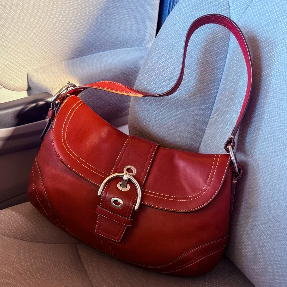 Coach Soho Burgundy Red Leather Shoulder Bag